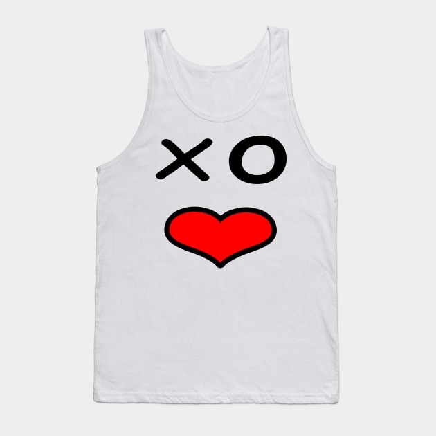 Funny love face -  black and red. Tank Top by kerens